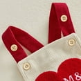 thumbnail image 6 of CAICJ98 My First Valentines Mom Day Baby Girl Outfit Heart Bubble Romper Cutest Little Valentines Newborn Overalls (6-12 Months,Beige), 6 of 7