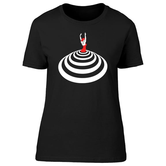 Dancing Girl With A Spiral Dress T-Shirt Women -Image by Shutterstock, Female Large