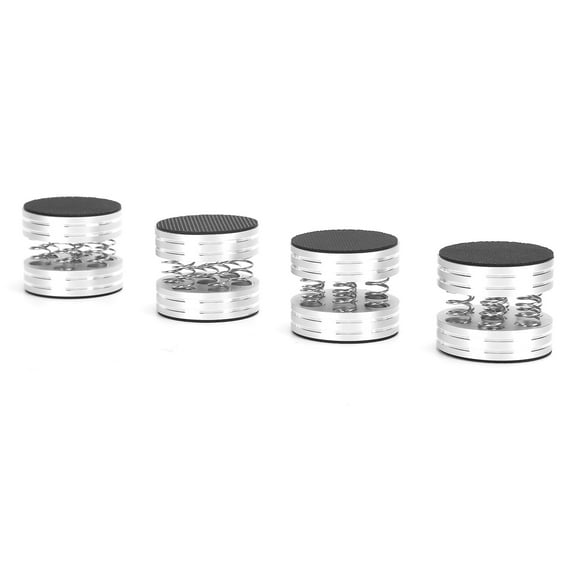 Speaker Feet Spikes, Easy Spring Speaker Spikes Special High-frequency With Professional Design For HiFi /Speaker/Turntable/Player Silver