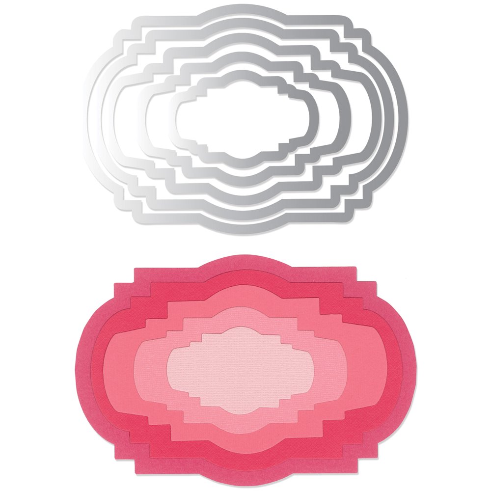 Sizzix Framelits Stamp and DieCut Set, Ornate Labels 2