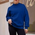 thumbnail image 4 of DISKEBUISS Women's Oversize Sweatshirts Mock Neck Pullover Long Sleeve Tops Fall Fashion Outfits Clothes, 4 of 8