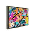 thumbnail image 4 of Stupell Industries Vivid Love Graffiti Collage Abstract Painting Gray Floater Framed Canvas Art Print Wall Art, 31 x 25, 4 of 10