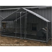 Chicken Coop Outlet Deluxe Large Metal 7x10 ft Chicken Coop Backyard Hen House Cage Run Outdoor Cage