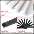 thumbnail image 4 of Abanicos de seda plegables a mano Maitys Tai Ji en blanco y negro (paquete de 2), 4 of 7