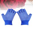 thumbnail image 2 of Non-slip Workout Gloves Half Finger Cotton Gloves Machine Comfortable Knitted Gloves for Yoga Sports(Blue), 2 of 5