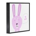 thumbnail image 3 of Stupell Industries Pink Be You Bunny Quotes and Sayings Painting Black Framed Art Print Wall Art, 17 x 17, 3 of 8