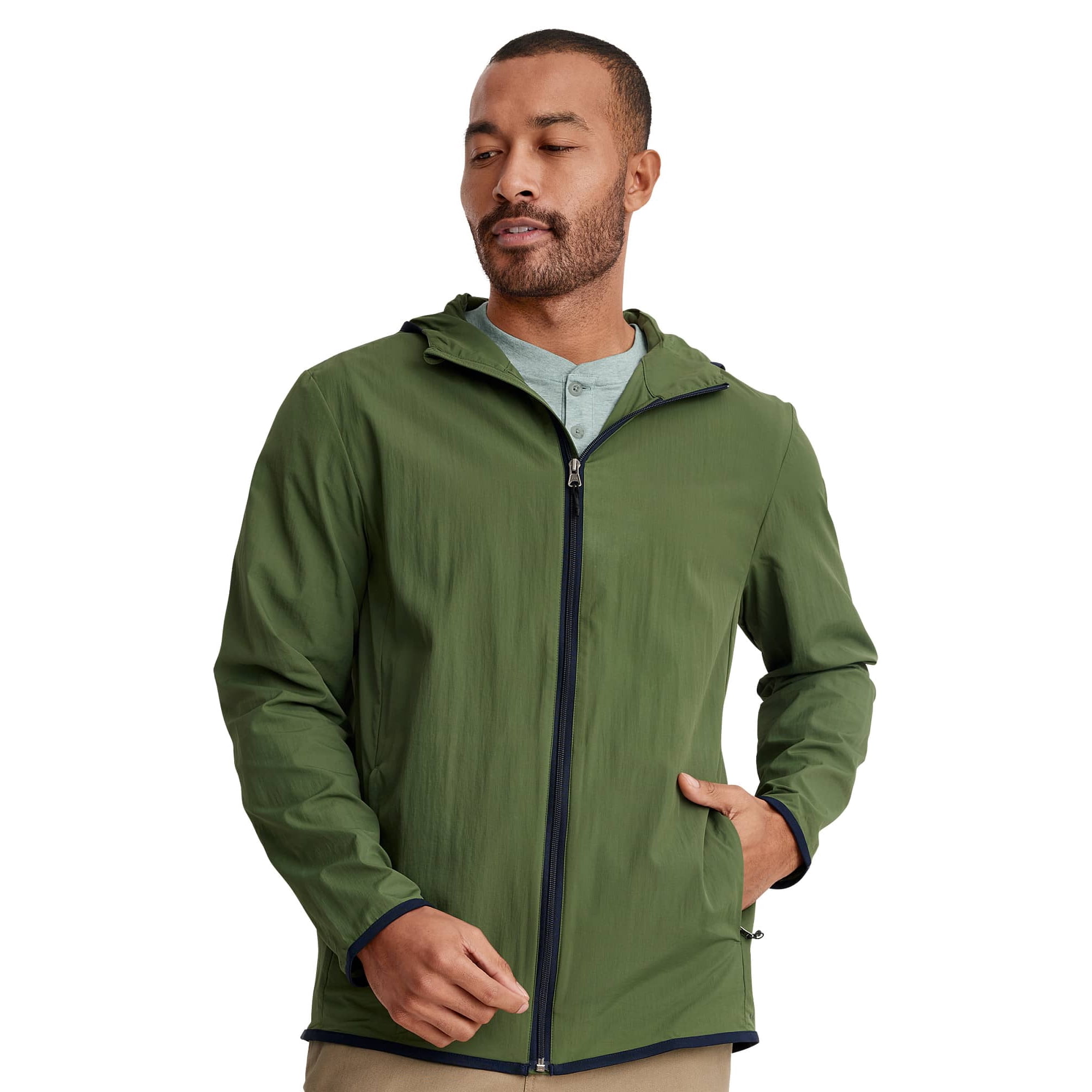 Jockey Outdoors by Luke Bryan Packable Windbreaker in Military Green