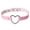 Pink, variant on CILENON Punk Leather Neck Chain Collar Heart Love Jewelry Female Neck Clavicle Chain (Black,One Size)