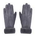 thumbnail image 2 of Bramtres Leather Gloves,Gloves for Cold Weather Women Winter Gloves Ladies Girls Outdoor Heat Full Finger Lined Driving Glove Winter Gloves,Gloves for Women Grey, 2 of 4