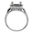 thumbnail image 2 of 10K White Gold Diamond Natural Morganite Ring Cushion-cut 9x9mm, size 5, 2 of 4
