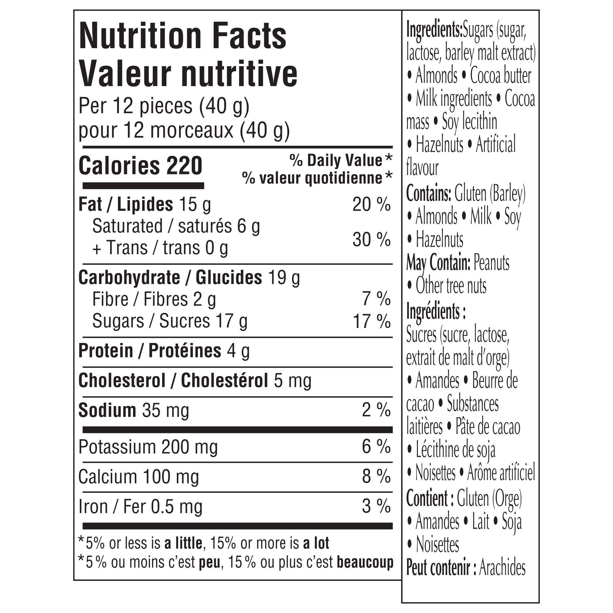 Lindt SWISS CLASSIC Almond Milk Chocolate Bar, 100 Grams