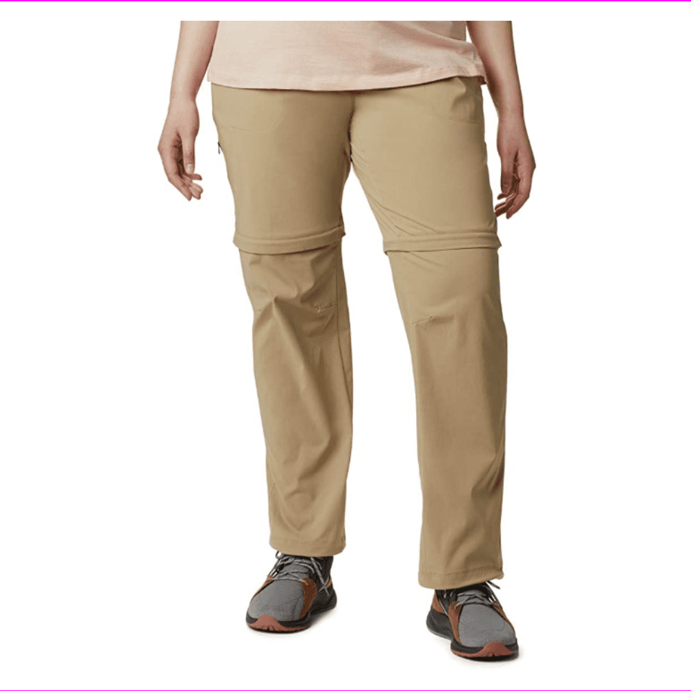 BC Clothing^ Women Convertible Stretch Pants Shorts,Khaki,L