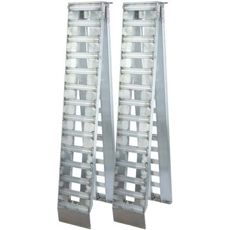 2000 lb Weight Capacity per Axle 12' Loading Ramps for Smart Car Plate-End