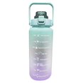 thumbnail image 1 of Botella de agua de 2 l con pajita Marcador de tiempo Botella deportiva motivacional, 1 of 3