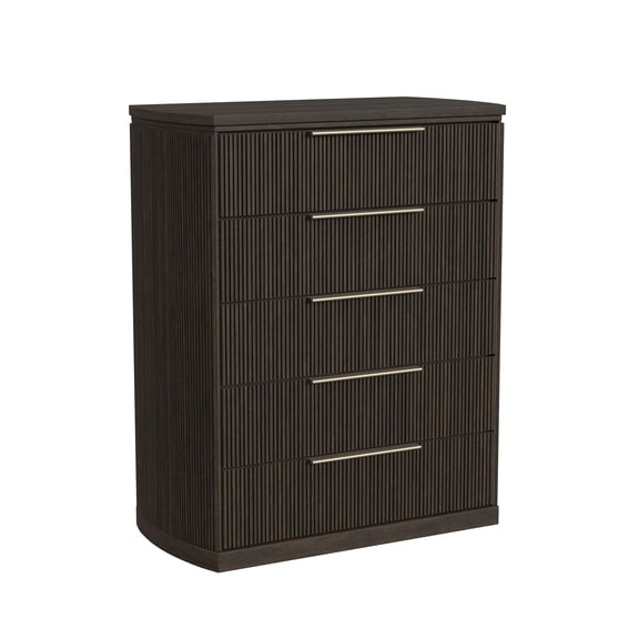 Picket House Furnishings Sutton 5-Drawer Chest in Dark Brown