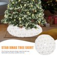 thumbnail image 3 of Gymnture christmas Christmas Tree Skirt Knitted Xmas Tree Bottom Skirt Ornament Holiday Decoration, 3 of 11