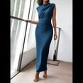 thumbnail image 2 of Vestido Ajustado Fruncido para Mujer Azul XL, 2 of 7
