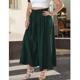 thumbnail image 7 of FOLUNSI Women's Plus Size Wide Leg Pants Casual Loose High Waist Culottes Trousers m-4x, 7 of 7