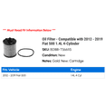 thumbnail image 2 of ACDelco Cartridge Motor Oil Filter Fits 2012-2019 Fiat 500, 2 of 2