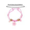thumbnail image 3 of Adjustable Woven Rope Beaded Pet Collar Breakaway Quick Release Buckle Cute Flower Charm Decor Neck Collar for Cats Dogs Multiple sizes, 3 of 7