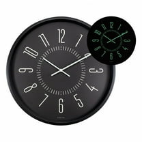 13.5" NeXtime Glow-in-the-Dark Black Wall Clock