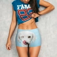 thumbnail image 2 of Rocae Puppy Licks Nose for Women's Quick-Dry Running Shorts,Ladies Active Athletic Apparel Yoga Workout Gym Running Volleyball Spandex Shorts X-Large, 2 of 9