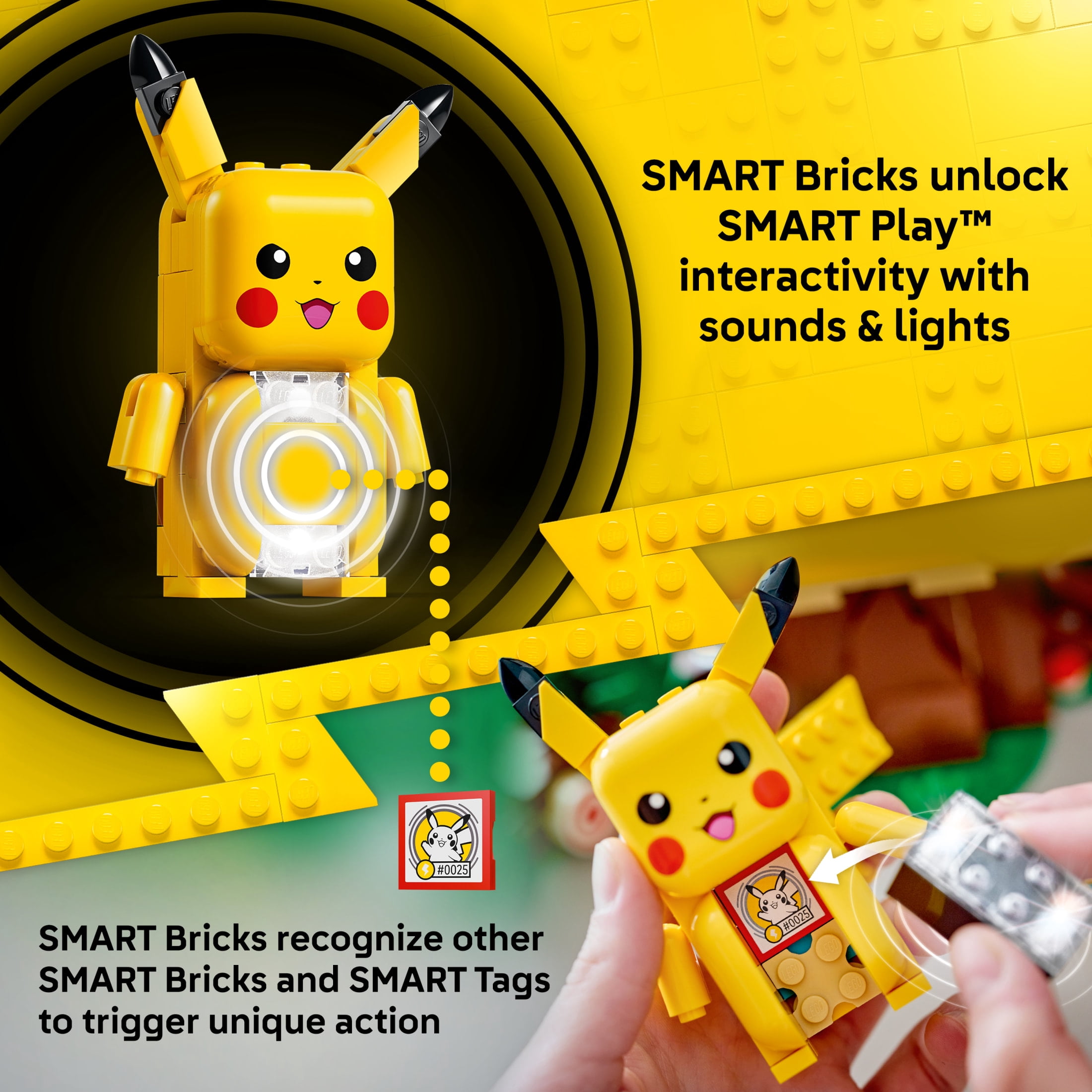 LEGO Pokémon SMART Play: Training House with Pikachu - All-in-One Set with a SMART Brick, Pokémon Figure, 4 Tags & Charger - Interactive Toy - Gift for Boys & Girls, Ages 6+ - 72164