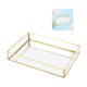 thumbnail image 1 of Caja De Vidrio Dorada, Caja Dorada De Vidrio Clásico 30x20x5,5cm Transparente De Almacenamiento De Cosméticos Para Almacenar Elementos De Escritorio, 1 of 4