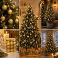 thumbnail image 6 of Fllostpr 24PC Electroplated Christmas Ball Ornaments, Shatterproof Hanging Decor Set for Xmas Tree Wreath Garland Party Indoor, Gold 1.6", 6 of 7