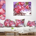 thumbnail image 4 of Designart Red Orchid with Sea - Floral Throw Pillow - 16x16, 4 of 5
