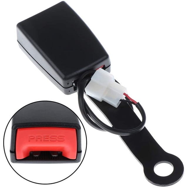 Janrevotw Car Seat Belt Extender Seat Belt Insert Adapter Extension Strap Clip Iron Handle Extension Buckle