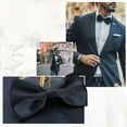 thumbnail image 2 of Fashionable Men's Bows Tie Butterfly Double Necktie Men Wedding Bowtie, 2 of 18
