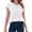 White, variant on Womens Boat Neck T-Shirts Cap Sleeve Tops Summer Casual Loose Fit Basic Tees
