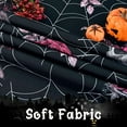 thumbnail image 5 of Halloween Tablecloth, Spider Web and Skull Table Cloth, Cobweb and Rose Tablecloths, Scary Themed Waterproof Spillproof Tablecover for Dinner Party Decoration, Rectangle 60 x 120 Inch, 5 of 6