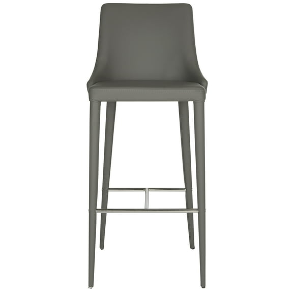 SAFAVIEH Summerset Modern Style Glam Bar Stool with Footrest (21.2 in. W x 18.9 in. D x 41.8 in. H)