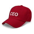 thumbnail image 3 of Ceo, Chief Executive Officer, Dad Hat, Top Executive, Embroidered Dad Hat, Upper Management, Corporate Leader, CEO Gift, Business Leader (Cranberry), 3 of 3