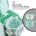 thumbnail image 2 of Elite Gourmet EHC117M Cafetera compacta personal de una sola porción incluye 14 oz. Taza Térmica de Viaje con Interior de Acero Inoxidable, Compatible con Posos de Café, Filtro Reutilizable, Menta, 2 of 5