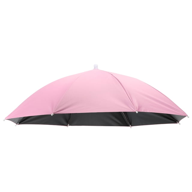 Sombrero Paraguas Uxcell de 27 Pulgadas, Sombrero Paraguas Manos Libres para Pesca y Camping, Rosa