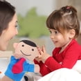 thumbnail image 2 of 4pcs Family Puppets Funny Hand Puppet Family Set for Storytelling Theater Shows Role Playing, 2 of 4
