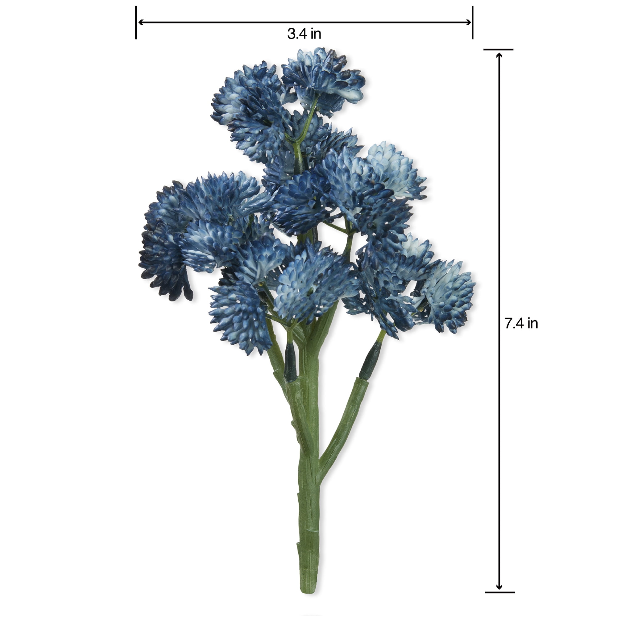 (2 pack) Mainstays Artificial Succulent Blue Sedum Pick, 3.4" x 7.4"