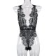 thumbnail image 2 of VISgogo Overol ajustado para mujer, Body negro transparente sin mangas con escote en V profundo, S/ M/ L/ XL VISgogo moda, 2 of 9