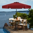 thumbnail image 6 of MASTERCANOPY 7.5ft Patio Market Umbrella with Valance, Tilt and Crank, Burgundy, 6 of 7