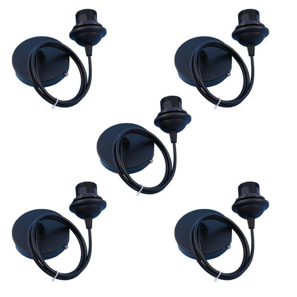 Toystoory Soporte de lámpara colgante de techo ajustable para oficina en casa, Base de luz colgante para sala de estar, accesorios de iluminación de Iluminación novedosa Negro 1m Toystoory HA071363-09B