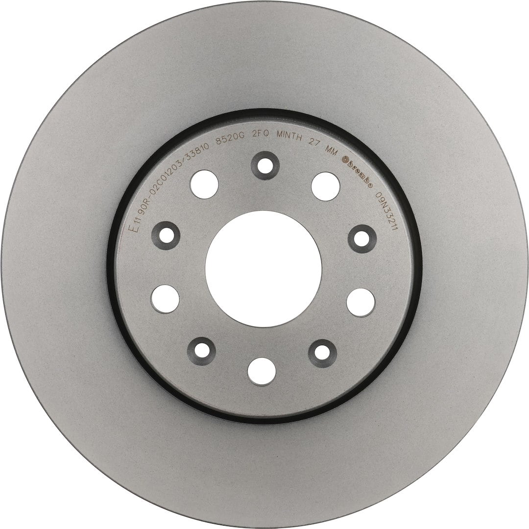 Brembo 09N33211C02; Brake Rotor; Vented; One Piece Design; Wheel Bolt Pattern 5 x 120 Millimeter; High Carbon Cast Iron; Single