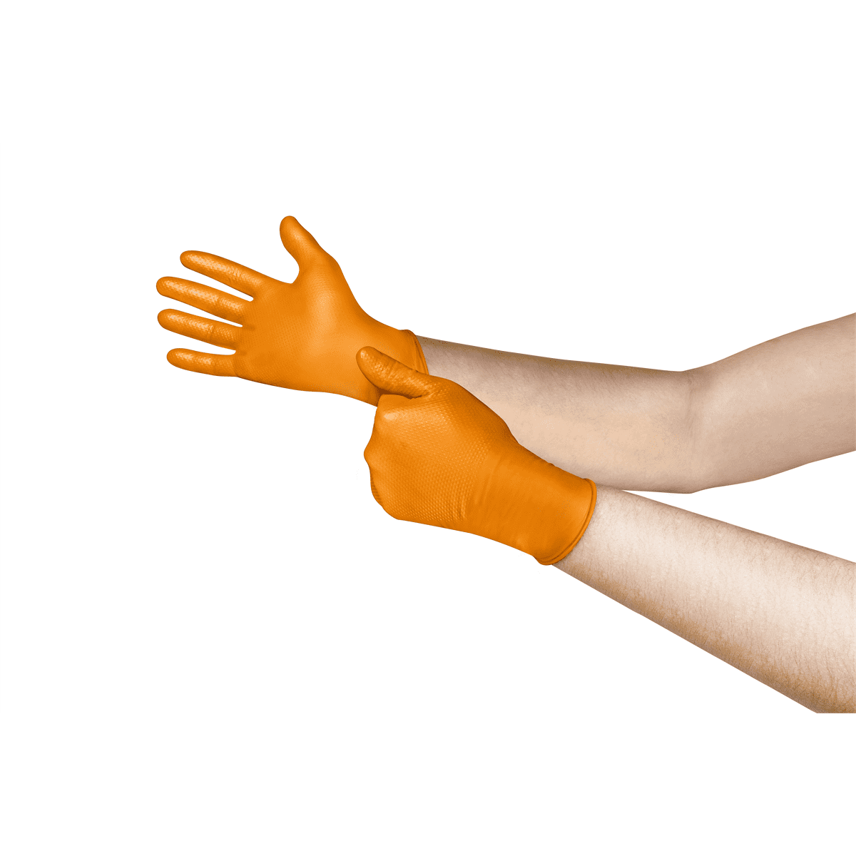 MICROFLEX 93-256 Mega Texture Disposable Gloves, Orange Small, Case of 1000