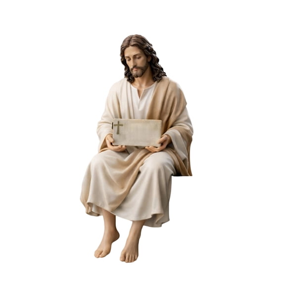 Jesus Resin Figure Statue Christian Car Decor for Desk, Shelf & Home 2.36"