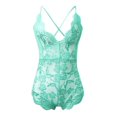 thumbnail image 1 of FhsagQ Lingerie pour Femmes Grande Taille Mode pour Femmes Combinaison Moulante Lingerie Jeu de Rôle Lingerie pour Femmes Lingerie en Dentelle à Carreaux Rouges Lingerie pour Femmes Lingerie Noire pour Femmes Ensemble avec Peignoir Vert TTTG, 1 of 5