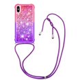 thumbnail image 1 of Funda para iPhone X/iPhone XS Brillantina Líquida Divertida Reluciente y con Cristales en Movimiento Cuerpo Cruzado con Cordón Ajustable, 1 of 5