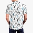 thumbnail image 6 of Cauagu Winter Art Blue and Black Moose Print Men's Polo Shirts, Short-Sleeve Polo Shirts for Men Performance Golf Shirt Athletic Casual Collared T-Shirt-Medium, 6 of 8