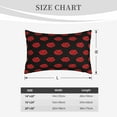thumbnail image 4 of Hirioo Red Beautiful Lips for Plush Pillow Cover for Bedroom and Living Room ,Elegant, Comfortable Home Decor-14"x20", 4 of 6
